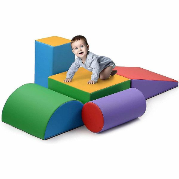 Baby Toys |   Climb & Crawl Activity Play Set – Climbing Foam Shape Toy for Toddlers 5 Piece Soft Zone Climbing Blocks, Safe Indoor Crawling Gym Equipment for Infant Baby Toys Baby Toys