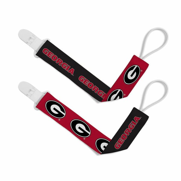 Baby Toys |   Georgia Bulldogs – Pacifier Clip 2-Pack Baby Toys Baby Toys