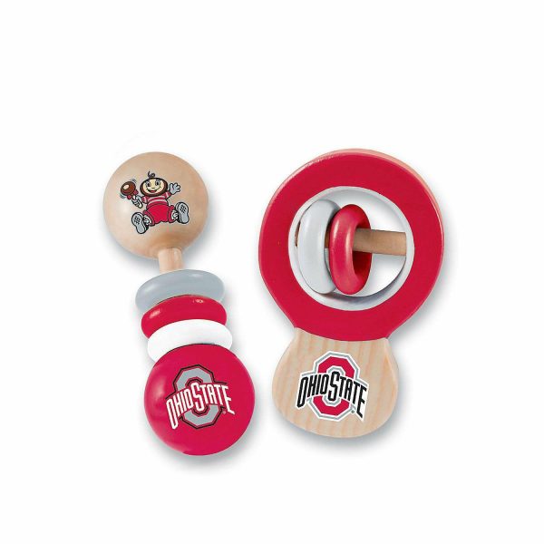 Baby Toys |   Ohio State Buckeyes – Baby Rattles 2-Pack Novelty Toys Baby Toys