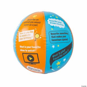 Balls |   Inflatable 21″ All About Me Ice Breaker Multicolor Vinyl Beach Ball Balls Balls