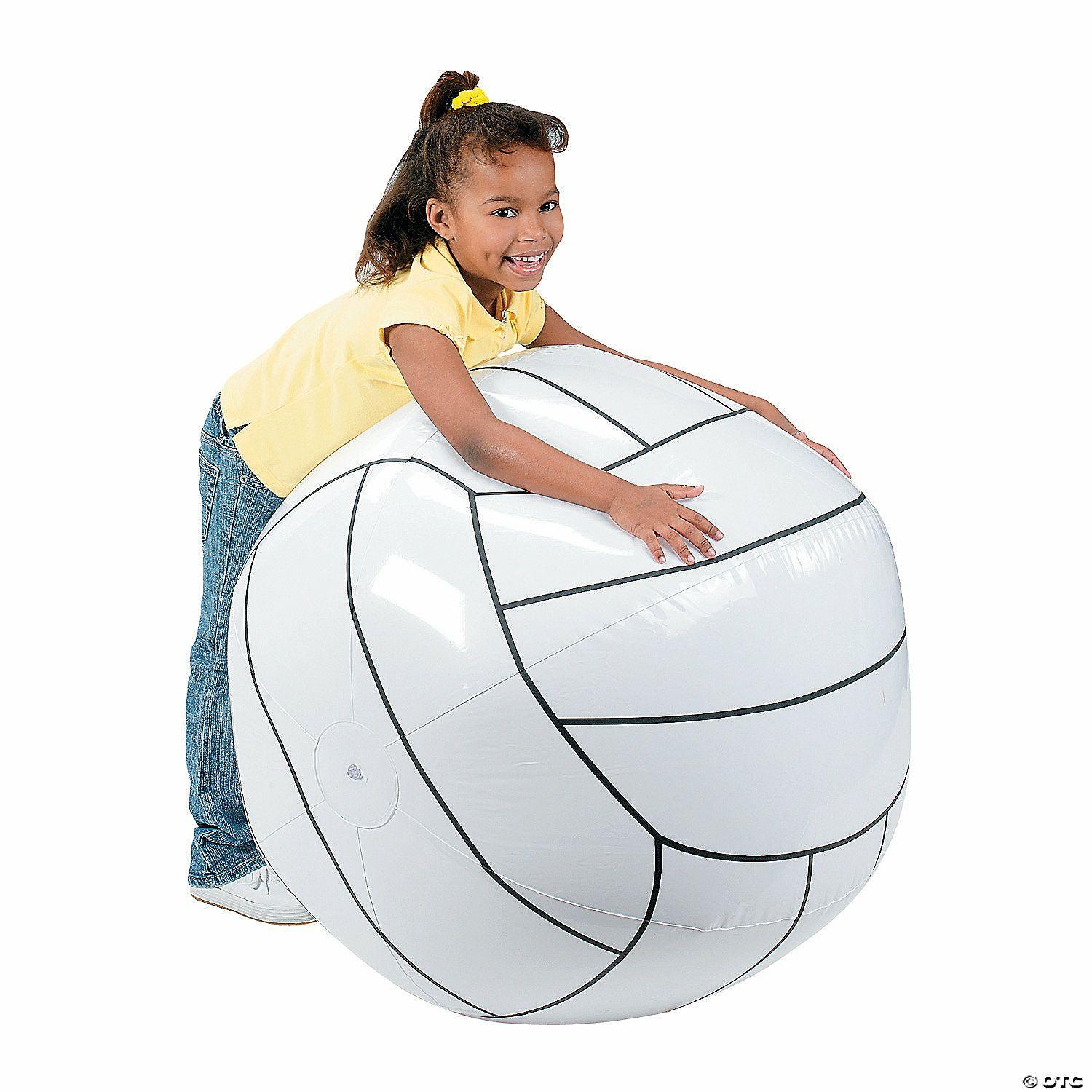 Balls |   Jumbo Inflatable 30″ Classic White Vinyl Volleyball Balls Balls