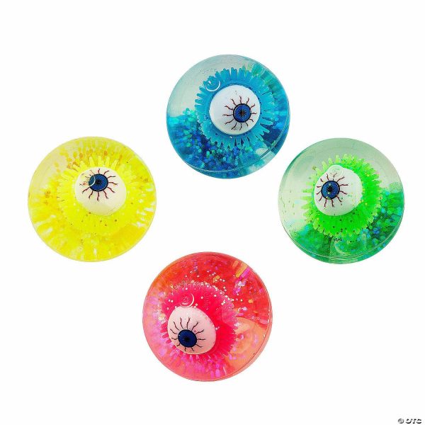 Balls |   Light-Up Eyeball Glittered Water Bouncy Balls – 12 Pc. Balls Balls