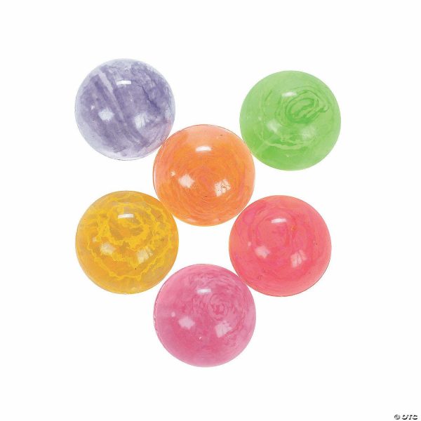 Balls |   Neon Confetti Bouncy Ball Assortment – 12 Pc. Balls Balls