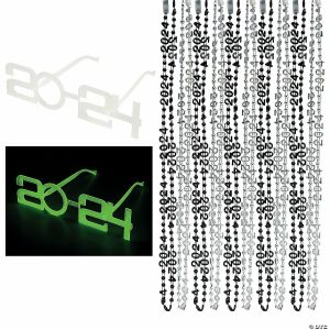 Bead Necklaces |   36 Pc. 2024 Black & Silver Glow Wearables Kit for 12 Bead Necklaces Bead Necklaces