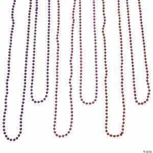 Bead Necklaces |   Bulk 144 Pc. Red, Purple & Fuchsia Bead Necklace Assortment Bead Necklaces Bead Necklaces