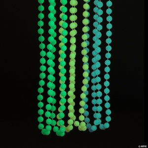 Bead Necklaces |   Bulk 48 Pc. Glow-in-the-Dark Mardi Gras Bead Necklaces Bead Necklaces Bead Necklaces