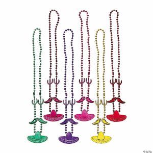 Bead Necklaces |   Fiesta Bead Necklaces – 12 Pc. Bead Necklaces Bead Necklaces