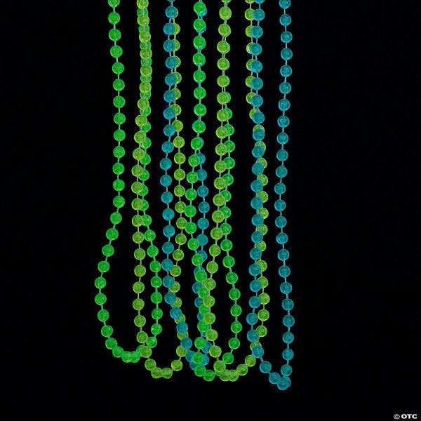 Bead Necklaces |   Glow-in-the-Dark Beaded Necklaces – 24 Pc. Bead Necklaces Bead Necklaces