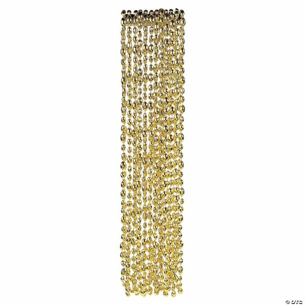 Bead Necklaces |   Gold Football Bead Necklaces – 12 Pc. Bead Necklaces Bead Necklaces