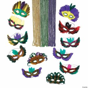 Bead Necklaces |   Masquerade Mask & Bead Assortment – 60 Pc. Bead Necklaces Bead Necklaces