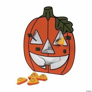 Bean Bag & Ring Toss |   16″ x 15 3 4″ Halloween Jack-O&’-Lantern Bean Bag Toss Game – 5 Pc. Bean Bag & Ring Toss Bean Bag & Ring Toss