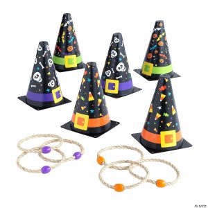 Bean Bag & Ring Toss |   5 1/4″ x 8″ Halloween Plastic Witch Hat Cone Ring Toss Game Bean Bag & Ring Toss Bean Bag & Ring Toss