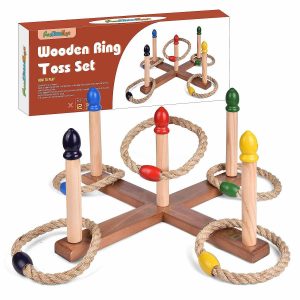 Bean Bag & Ring Toss |   Fun Little Toys – Wooden Ring Toss Set Bean Bag & Ring Toss Bean Bag & Ring Toss