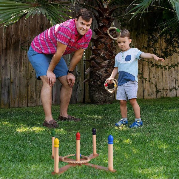 Bean Bag & Ring Toss |   Fun Little Toys – Wooden Ring Toss Set Bean Bag & Ring Toss Bean Bag & Ring Toss