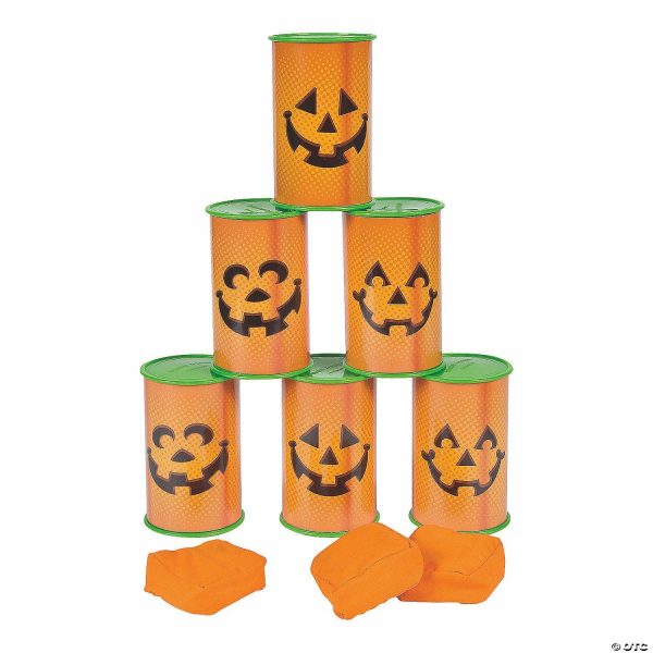 Bean Bag & Ring Toss |   Jack-O&’-Lantern Plastic Can Toss Game with Bean Bags – 9 Pc. Bean Bag & Ring Toss Bean Bag & Ring Toss