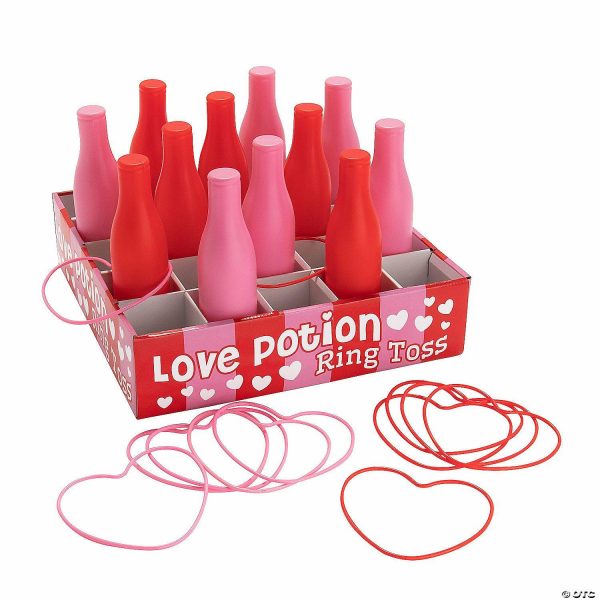 Bean Bag & Ring Toss |   Valentine Bottle Ring Toss Game – 25 Pc. Bean Bag & Ring Toss Bean Bag & Ring Toss