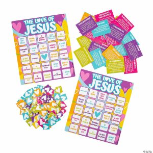 Bingo Games |   Religious Valentine&’s Day Love of Jesus Bingo Game – 23 Pc. Bingo Games Bingo Games