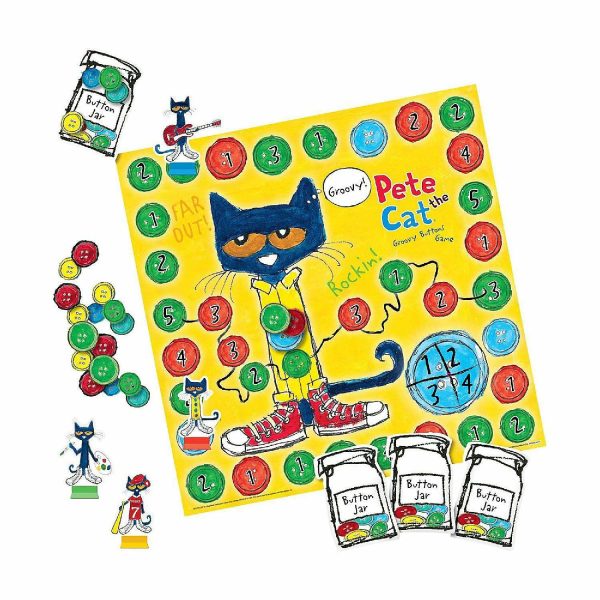 Board Games |   Pete the Cat Groovy Buttons Game  2-4 Players Board Games Board Games