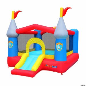 Bounce Houses |   Bounceland Bounce House Castle with Basketball Hoop Inflatable Bouncer, Fun Slide, Safe Entrance Opening, UL Certified Strong Blower Included, 12 ft x 9 ft x 7 ft H Bounce Houses Bounce Houses