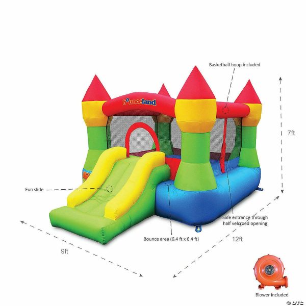 Bounce Houses |   Bounceland Castle Bounce House with Hoop & Slide Bounce Houses Bounce Houses