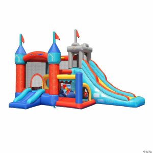 Bounce Houses |   Bounceland Medieval Bounce Castle Bounce House with Slide & Ball Pit, Basketball Hoop and Ball Toss Game Included, Long Fun Slide, Obstacle Courts, Comes with UL Certified Blower Fun Party Bounce Houses Bounce Houses