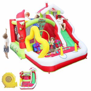 Bounce Houses |   Christmas Jump ‘n Slide Inflatable Bouncer for Kids Complete Setup with Blower Bounce Houses Bounce Houses