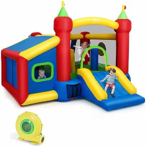 Bounce Houses |   Costway  6-in-1 Inflatable Bounce House Blow up Castle Toddler Kids Indoor Outdoor with 480 Blower Bounce Houses Bounce Houses