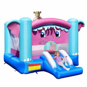 Bounce Houses |   Costway Inflatable Bounce House 3-in-1 Elephant Theme Inflatable Castle without Blower Bounce Houses Bounce Houses