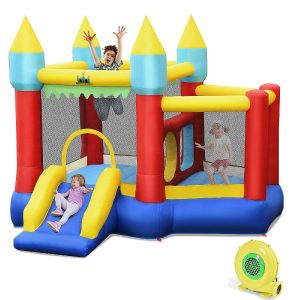 Bounce Houses |   Costway Inflatable Bounce House Slide Jumping Castle w/ Tunnels Ball Pit & 480W Blower Bounce Houses Bounce Houses