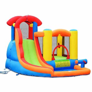 Bounce Houses |   Costway Inflatable Bounce House Water Slide w/ Climbing Wall Splash Pool Water Cannon Bounce Houses Bounce Houses