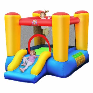 Bounce Houses |   Costway Inflatable Mighty Bounce House Castle Jumper Moonwalk Bouncer Without Blower Bounce Houses Bounce Houses