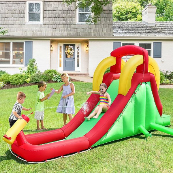 Bounce Houses |   Costway Inflatable Moonwalk Water Slide Bounce House Bouncer Kids Jumper Climbing Bounce Houses Bounce Houses