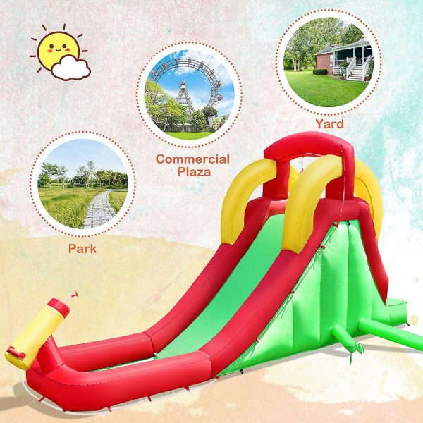 Bounce Houses |   Costway Inflatable Moonwalk Water Slide Bounce House Bouncer Kids Jumper Climbing Bounce Houses Bounce Houses