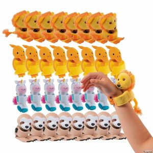 Bracelets |   Bulk 48 Pc. Stuffed Hugging Animal Assortment Slap Bracelets Bracelets Bracelets