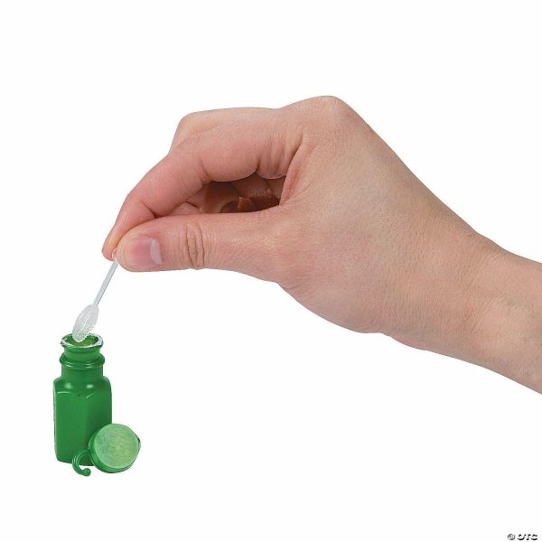 Bubbles |   Bulk 48 Pc. Mini Hexagon Green Bubble Bottles Green Bubbles Bubbles