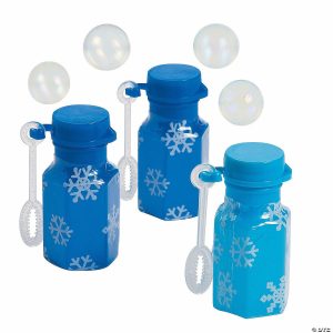 Bubbles |   Bulk 48 Pc. Mini Snowflake Bubble Bottles Bubbles Bubbles