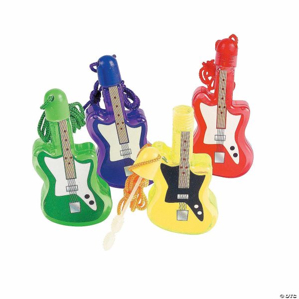 Bubbles |   Guitar Bubble Bottle Necklaces – 12 Pc. Bubbles Bubbles