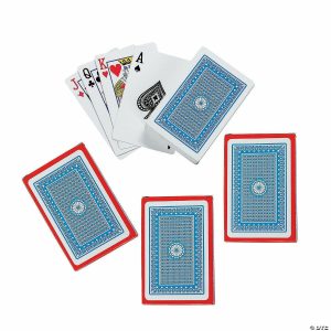 Card Games & Playing Cards |   3 1/4″ Classic 54-Card Decks of Cardstock Playing Cards – 12 Pc. Card Games & Playing Cards Card Games & Playing Cards