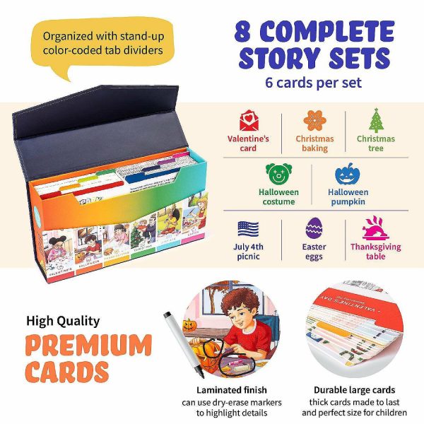 Card Games & Playing Cards |   Holiday Storytelling Cards Sequence 8 Story Sets, Speech Therapy Game Card Games & Playing Cards Card Games & Playing Cards