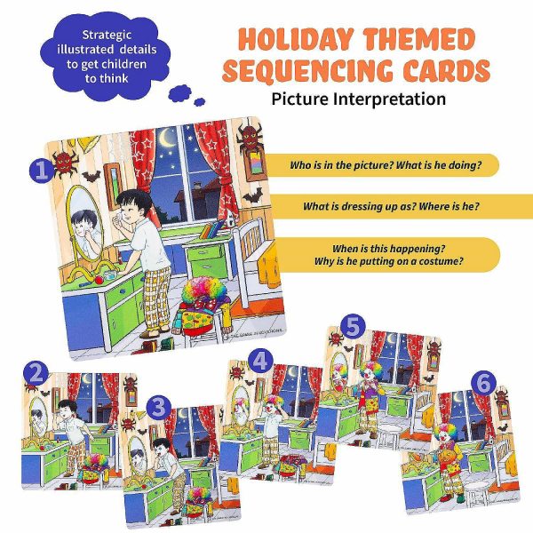 Card Games & Playing Cards |   Holiday Storytelling Cards Sequence 8 Story Sets, Speech Therapy Game Card Games & Playing Cards Card Games & Playing Cards