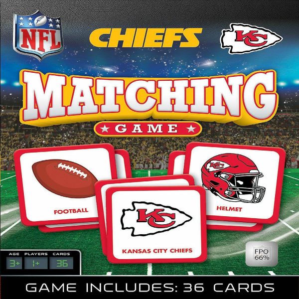 Card Games & Playing Cards |   Licensed NFL Kansas City Chiefs Matching Game for Kids and Families Card Games & Playing Cards Card Games & Playing Cards