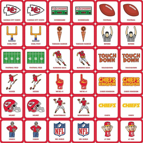 Card Games & Playing Cards |   Licensed NFL Kansas City Chiefs Matching Game for Kids and Families Card Games & Playing Cards Card Games & Playing Cards