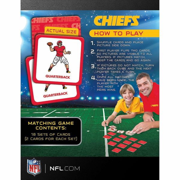 Card Games & Playing Cards |   Licensed NFL Kansas City Chiefs Matching Game for Kids and Families Card Games & Playing Cards Card Games & Playing Cards