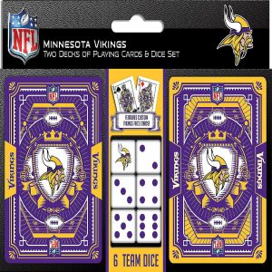 Card Games & Playing Cards |   Minnesota Vikings NFL 2-Pack Playing cards & Dice set Card Games & Playing Cards Card Games & Playing Cards