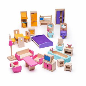 Dolls & Dollhouses |   Bigjigs Toys, Heritage Furniture Set for Dollhouse Dolls & Dollhouses Dolls & Dollhouses