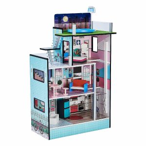 Dolls & Dollhouses |   Olivia’s Little World – Dreamland Barcelona 3.5″ Doll House – Turquoise Black Dolls & Dollhouses Dolls & Dollhouses