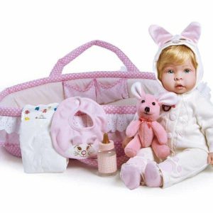 Dolls & Dollhouses |   Paradise Galleries 17 Realistic Reborn Doll with Bassinet and Accessories – Molly & Fluffy Dolls & Dollhouses Dolls & Dollhouses