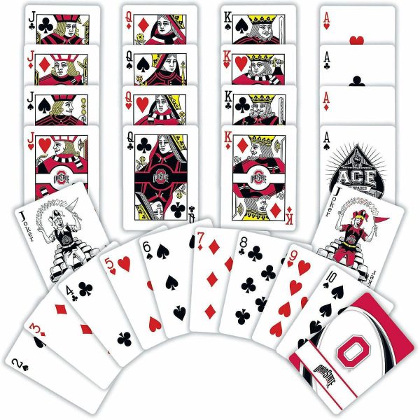 Dominoes & Tile Games |   Officially Licensed NCAA Ohio State Buckeyes Playing Cards – 54 Card Deck Card Games & Playing Cards Card Games & Playing Cards