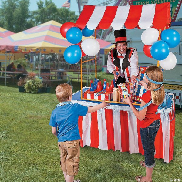 Dominoes & Tile Games |   Red, White & Blue Carnival Bottle Ring Toss Game – 25 Pc. Bean Bag & Ring Toss Bean Bag & Ring Toss