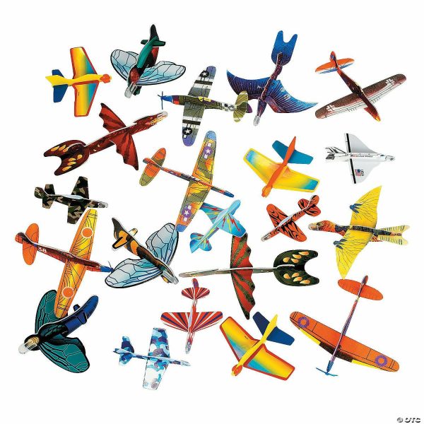 Flying Toys |   5″ – 9″ Bulk 50 Pc. Bright Colors & Patterns Glider Assortment Flying Toys Flying Toys